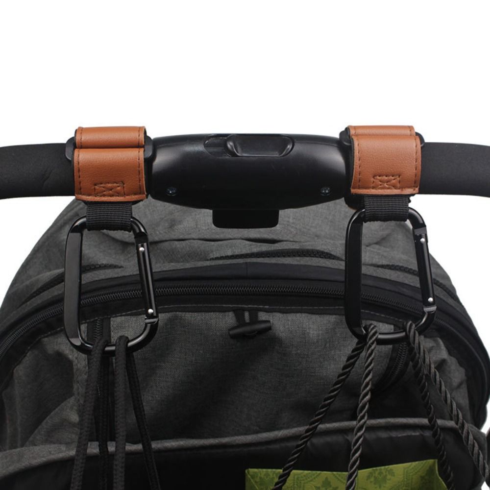 Metal Baby Pram Hooks PU Stroller Carriage Storage Bag Hooks Universal Hanger Stroller Accessories