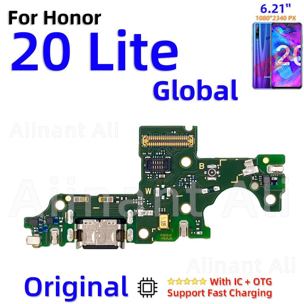 Aiinant Dock USB Charger MIC Board Connector Port Flex Cable for Huawei Honor View 20 Lite Pro 20i 20S