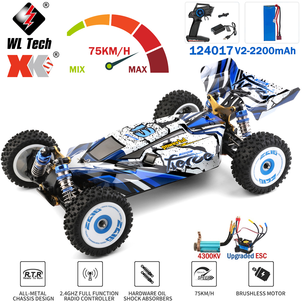 Wltoys 124007 75 км/ч 4WD RC CAR 124016 V2 Racing Cary Cars