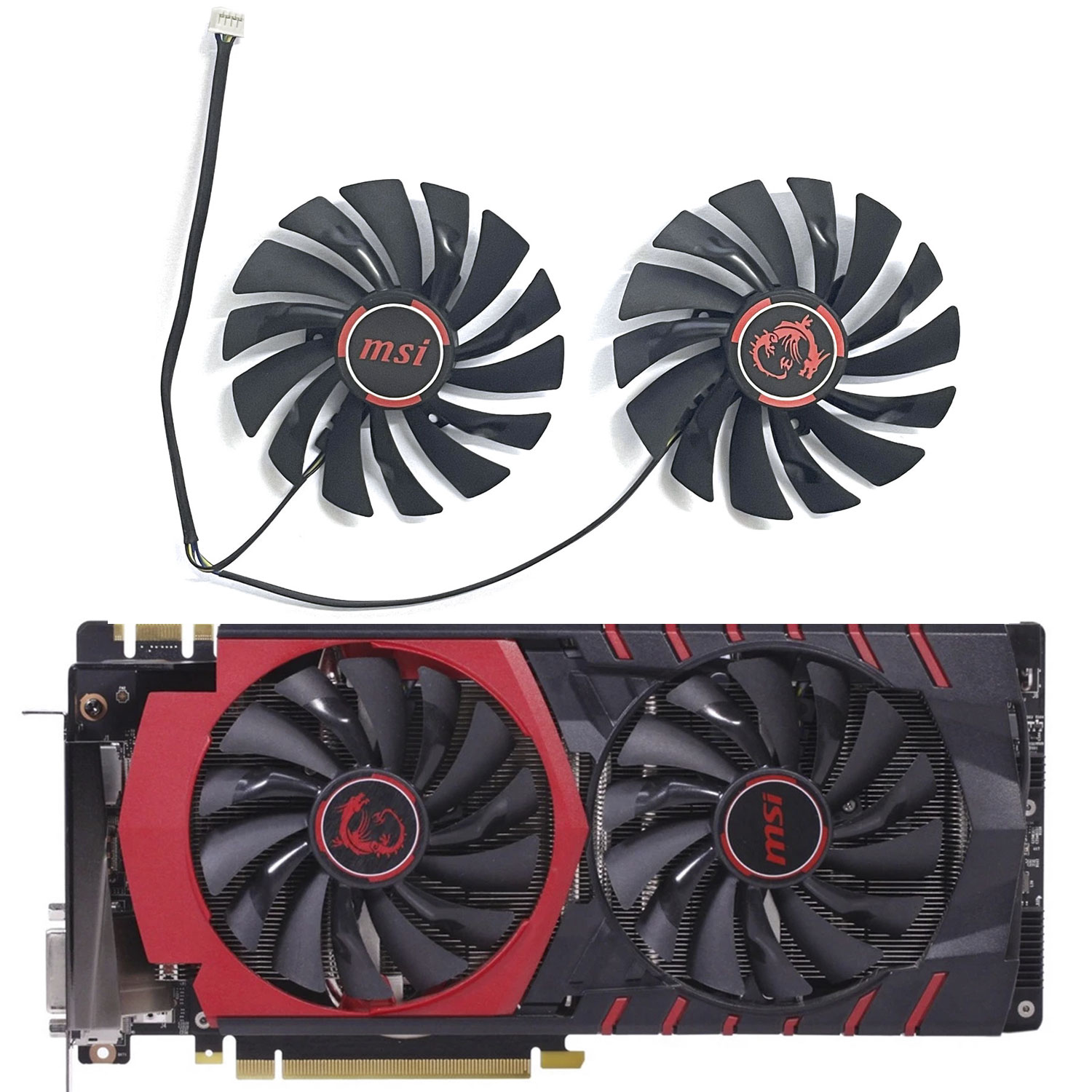 95mm 4pin PLD10010S12HH GTX1080TI GPU Cooler for MSI GTX 960 1060 1070 1080 TI GTX980TI GAMING RX 470 GAMING Xグラフィックスファン