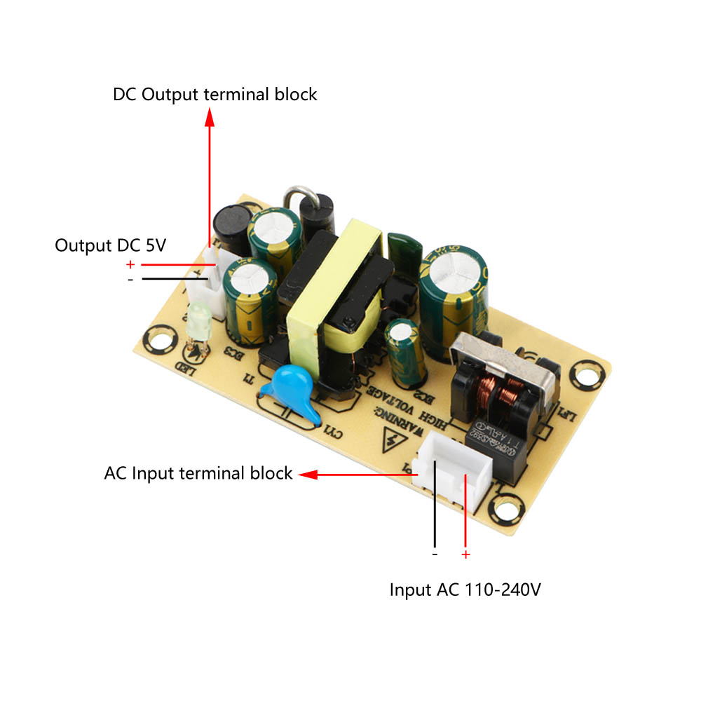 Module d'alimentation isolée AC-DC AC110V 220V à 5V 2A / 9V 1,5A / 12V 2A / 24V 1A Tension Convertisseur 50 / 60Hz