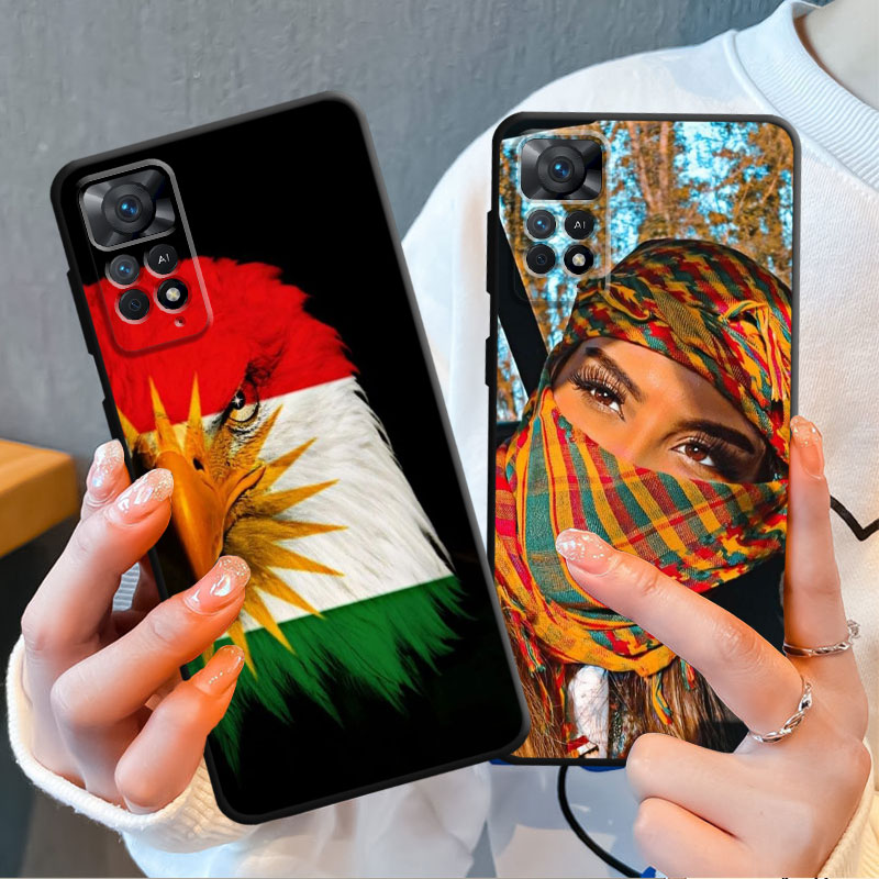 Pour Redmi Note 9A 9S 10C 9 9c 11 10 Pro 8t 8 K40 7A 8T MOBILEPHONE FUNDA KURDISTAN