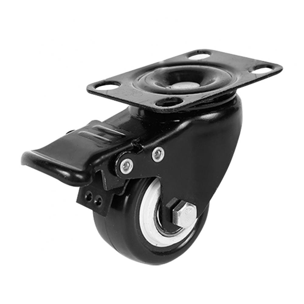 Universal 1.5 Inches Mute Directional Brake Caster Wheel Furniture Accessory with Brake Swivel Castor Wheels