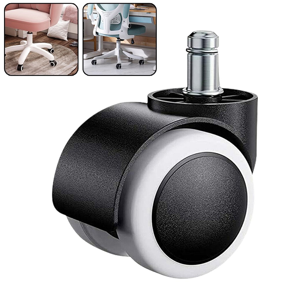 Universal Mute Wheel Office Chase Caster Swivel gummi mjuka säkra rullar möbler hårdvara tunga kontorsstol hjul