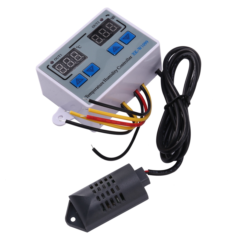 XK-W1099 Dual Digital Thermostat Himidistat Egg Inkubator Inkubator temperatury Kontroler regulator termometr termometrowy