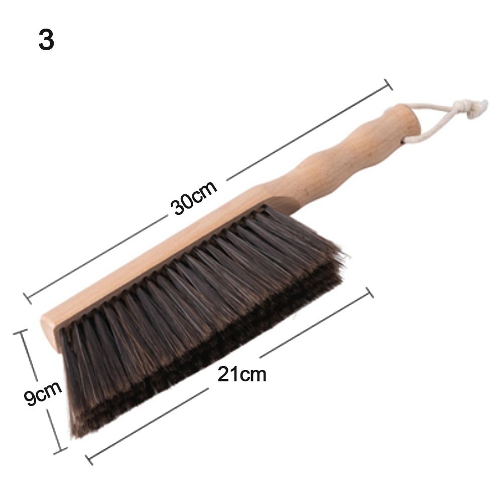 Desktop Clean Natural Wood Soft Bristles Brush Bed Brush Carpet Sweeper Long Handle Wooden Handle