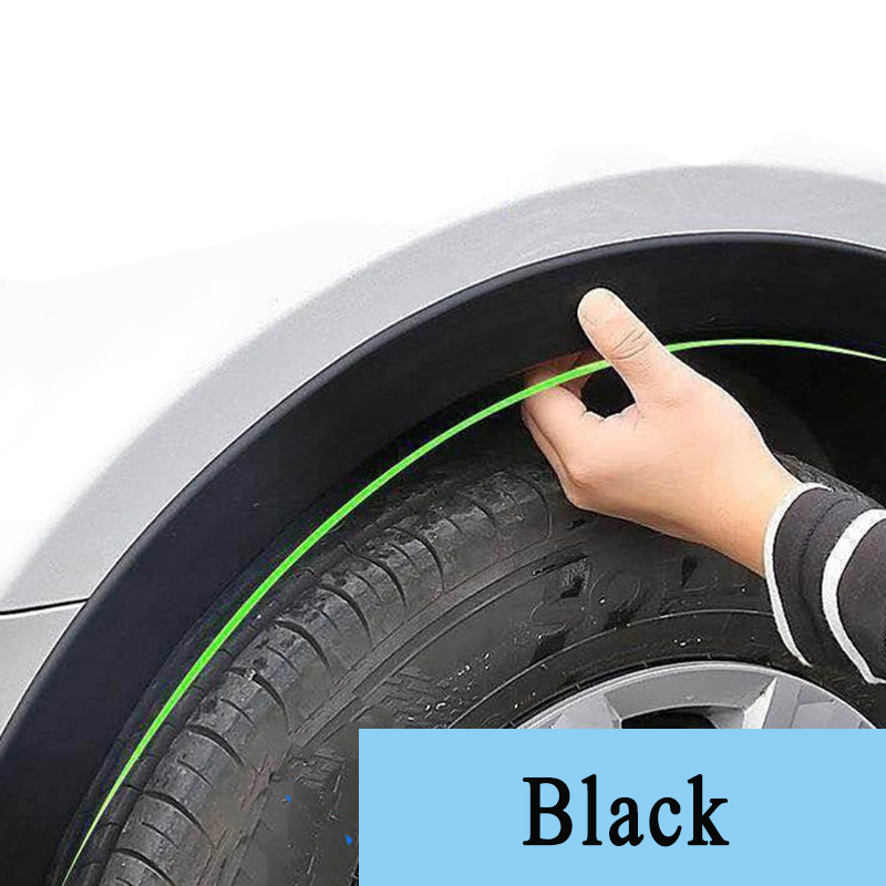 Universal Fender Flare Diy Car Wheel Eyebrow Gummi Protector Strip Guard Wheel-Arb Trim Black Arch Extender Decoration