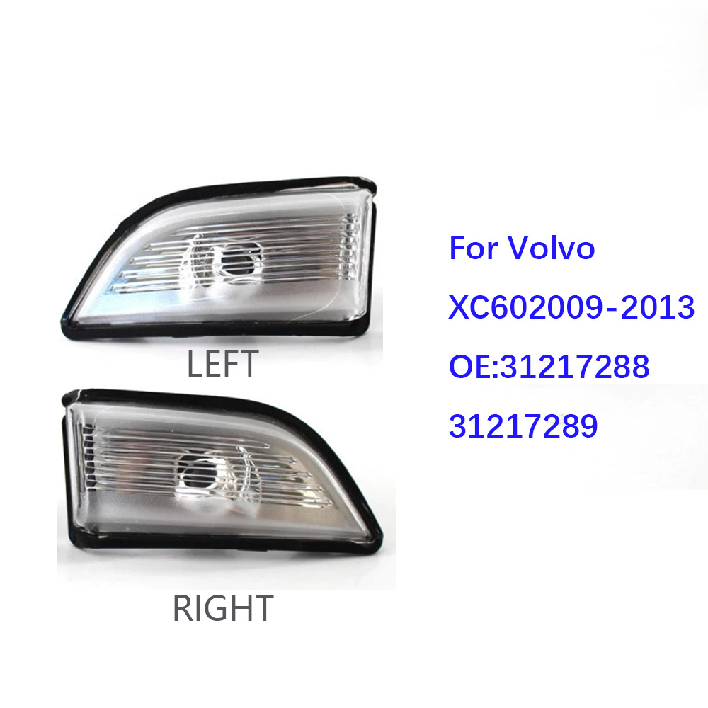 Vista lateral espelho giro sinalizador lâmpada de luz sem lâmpada para Volvo XC60 2009-2013 Lâmpada de direção de espelho reversa