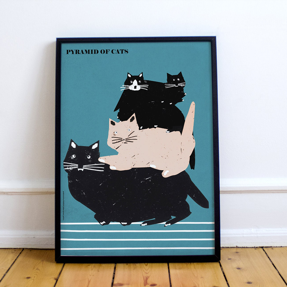 Traurige Katze mit Bierplakat und Drucken moderne Poster Leinwand Cuadros Modulare Bilder Geschenkidee Heimdekor Gemälde für Wohnzimmer