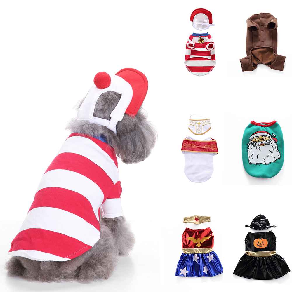 Pet Dog Christmas Vêtements Santa Baby Dog Costume Winter Pippy Pet Cat M manteau de veste