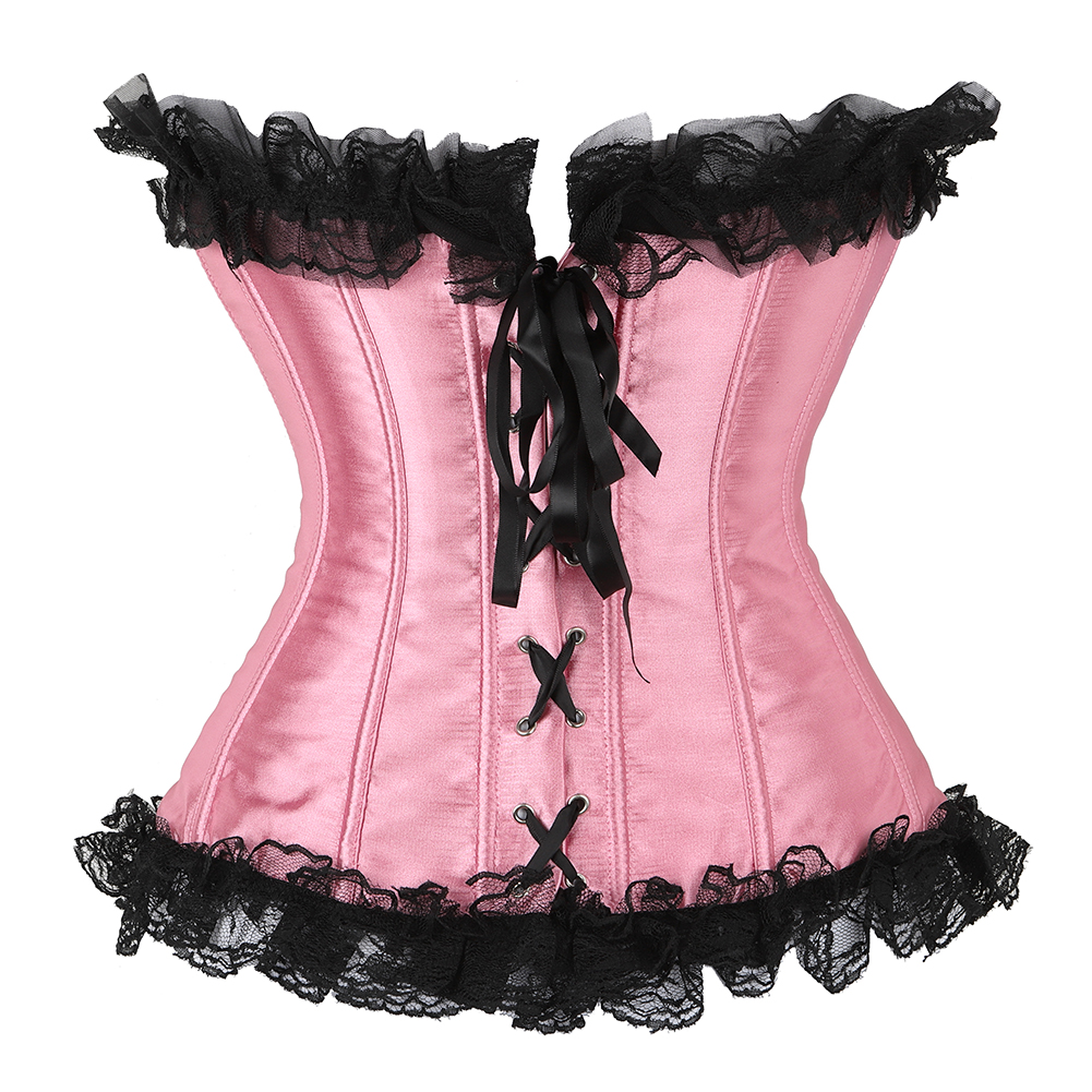 Sexy Korsett Bustier für Frauen Satin Overbust Korsett