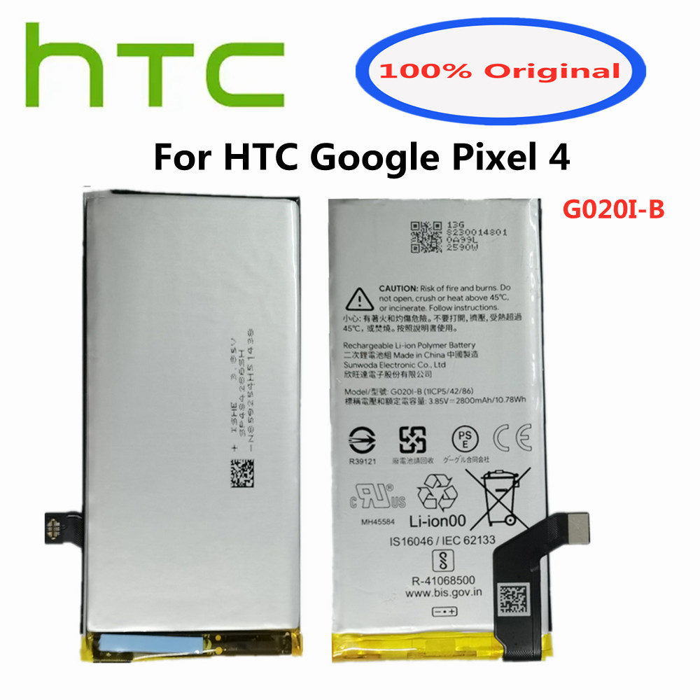 Originele vervangende batterij G020IB 2800mAH voor HTC Google Pixel4 Pixel 4 G020I-B SMART Mobiele telefoon Echte batterijbatterijen