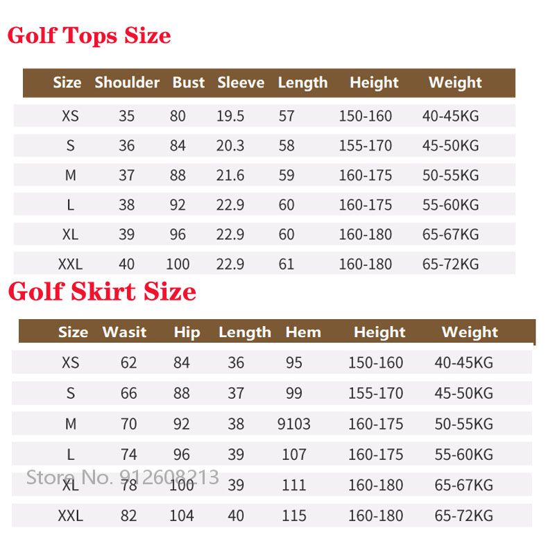 DK Women Sleeved Sleeved Golf Tops Zipper Twlar Golf Terts Anti Light Sports Skirt Girl Girl Golf Skorts مجموعات الملابس الجافة