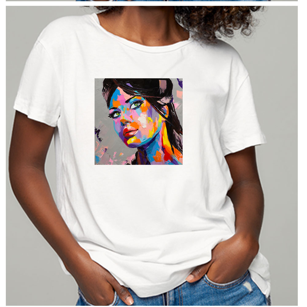 衣服のためのセクシーな女の子の生地ステッカー服の油絵のアート熱転送サーモコラントTシャツDIYサーモパーチ
