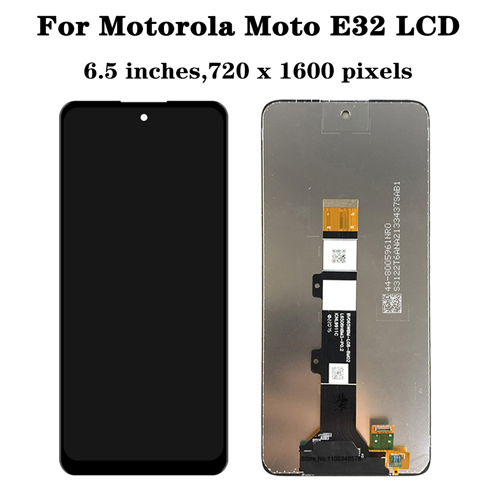 Testé pour Motorola Moto E32 LCD Affichage de l'écran tactile Original Capteur Digiziter Ensemble Remplacer le remplacement de l'écran Moto E32