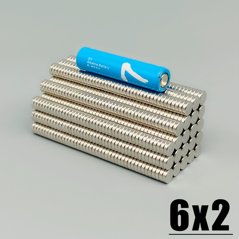 20-6x1 6x2mm NdFeB N35 Super Strong Powerful Magnets 6x2 Round Shape Industrial Magnet Permanent For Hardware Parts