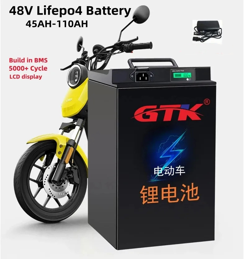 GTK BMS 16S 48V LifePO4 Ebike Battery 60AH 85AH 100Ah 110 AH sistema solare inverter carrello da golf da 5000w