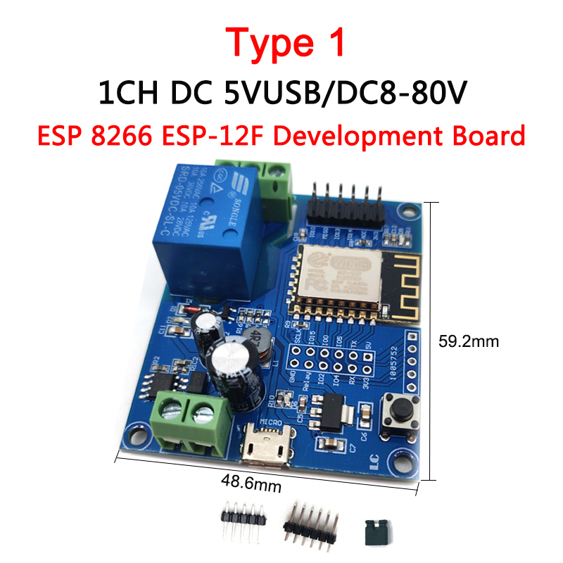 1 2 4 8 Channel ESP8266 WIFI DIY Arduin Tasmota Relay Module Switch ESP-12F Development Board DC 5V 12V 24V 32V AC 110V 220V