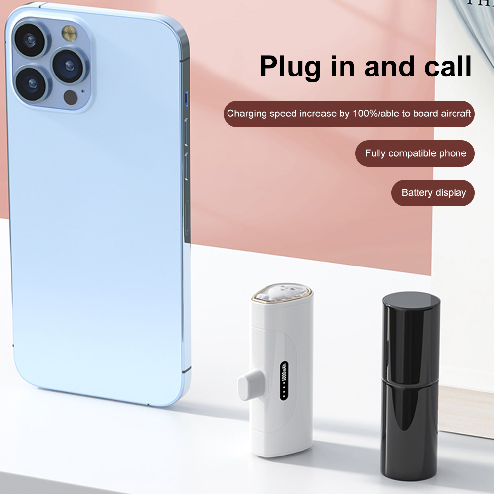 Mini Power Bank 5000mAh Externt batteri Fast Charging PowerBank för iPhone 14 13 12 11Pro Max 8 7 Plus Portable Charger