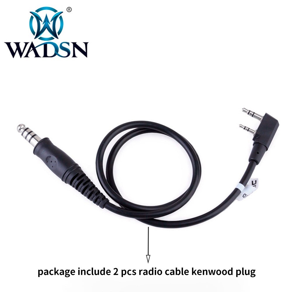 Wadsn Tactical Dual U94 Tcl Ptt Push to Talk Kenwood Plug for Hunting Headset Baofeng Walkie Talkie Connector