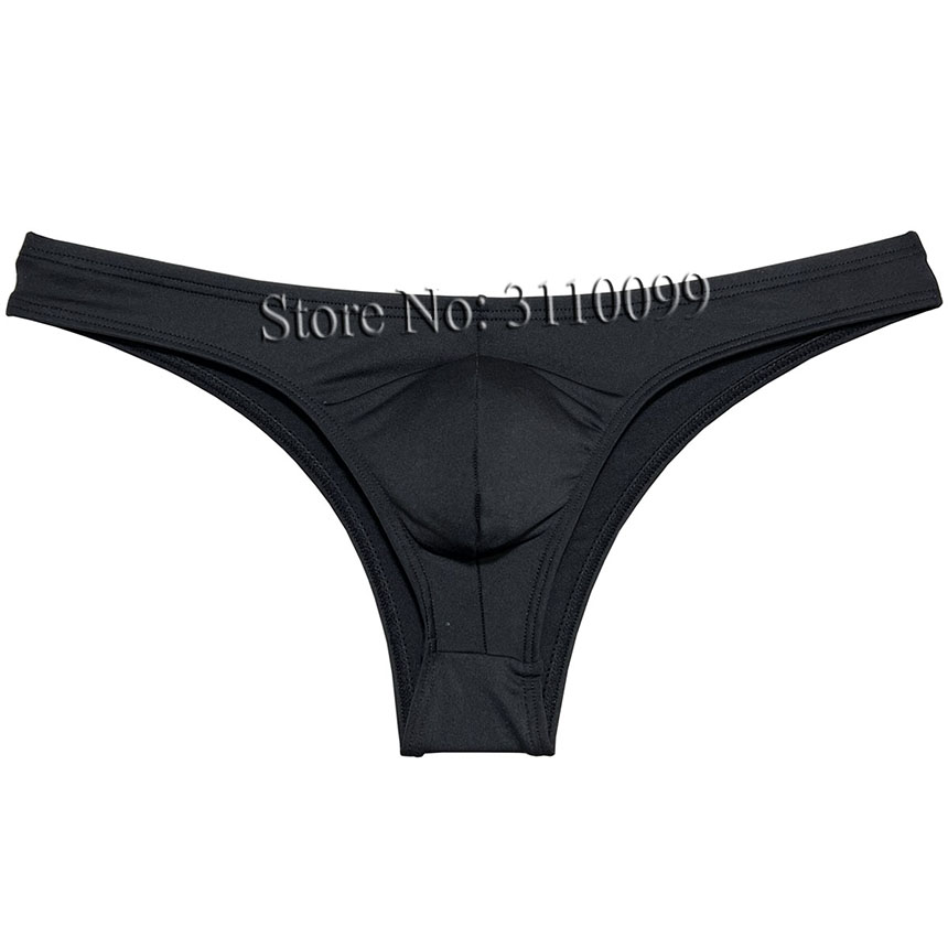 Männer freche Hautgefühl Bikini-Briefs Low-Rise 1/2 Hip Booty Hosen Unterwäsche