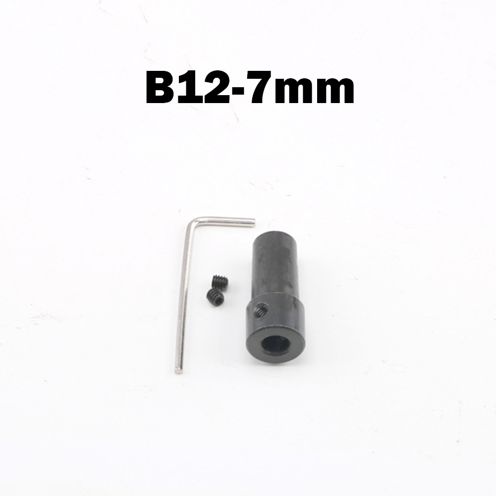 B12 MOTOR SHAFT SLEEVE Black Steel Axel CNC Machine Convert Adapter Connector Drill Chuck Connecting Rod Sleeve 5/6/7/8/10/12mm