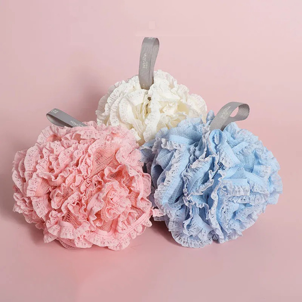 Bath Ball Sponge Soft Mesh Bubble Net Bath Flower Ultra Soft Bath Ball Bath Scrub Bath Flower Bathroom Body Cleaning