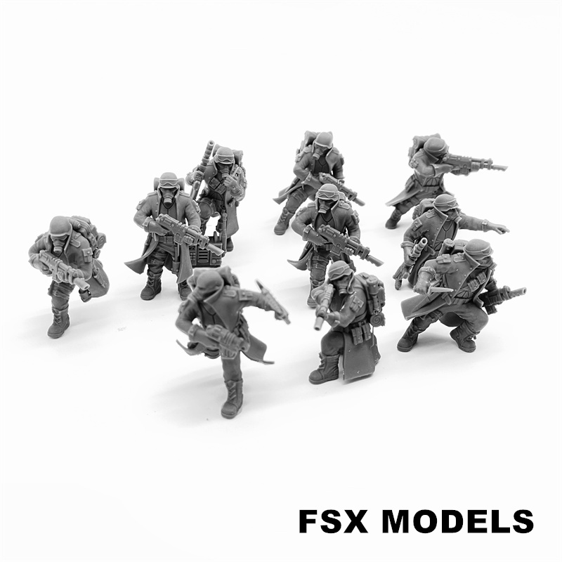 スチールガードインペリアルフォース樹脂モデルキットミニチュア28mmスケール戦争ゲームの塗装されていない兵士のフィギュアの機械化歩兵