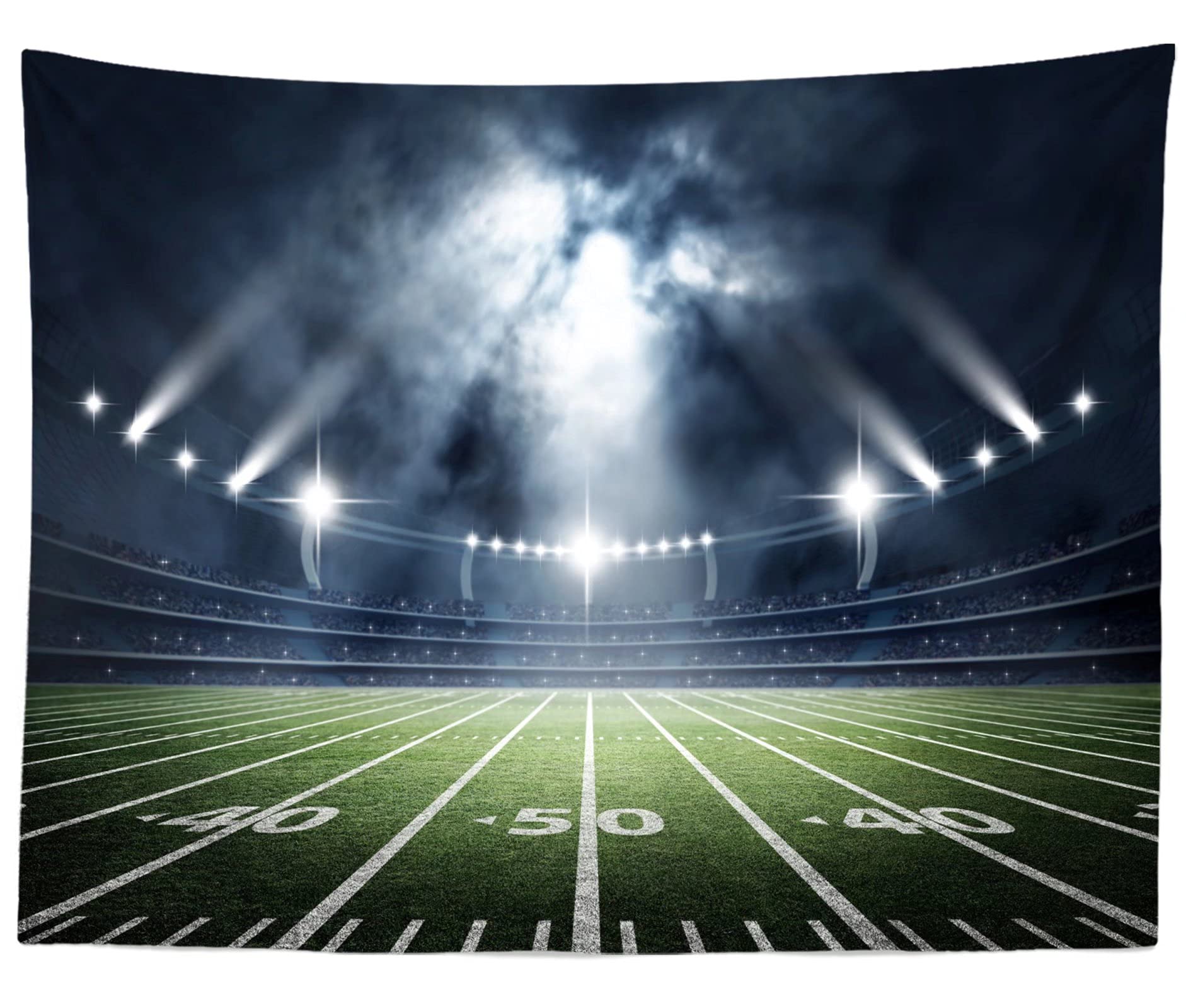 American Football Field Stadium Tobestry Light Night Soccer Turf Waiting Rugby gobelin