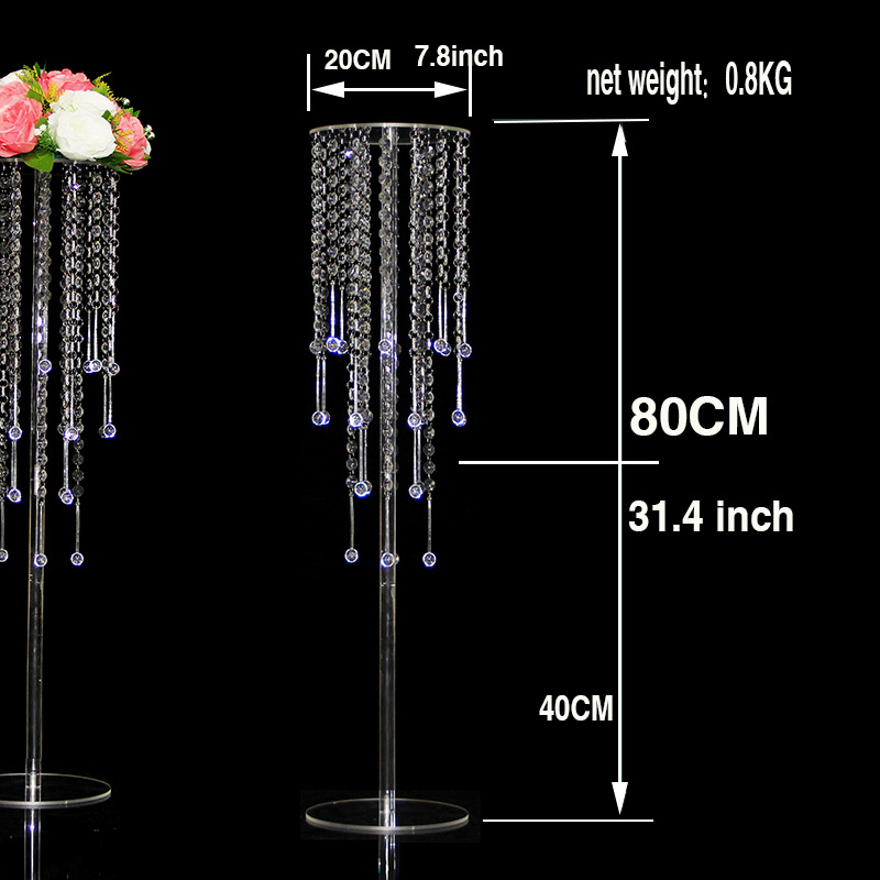 10st Clear Flower Crystal Road Lead Wedding Table Centerpieces Event Party Vases Home Hotel Decoration