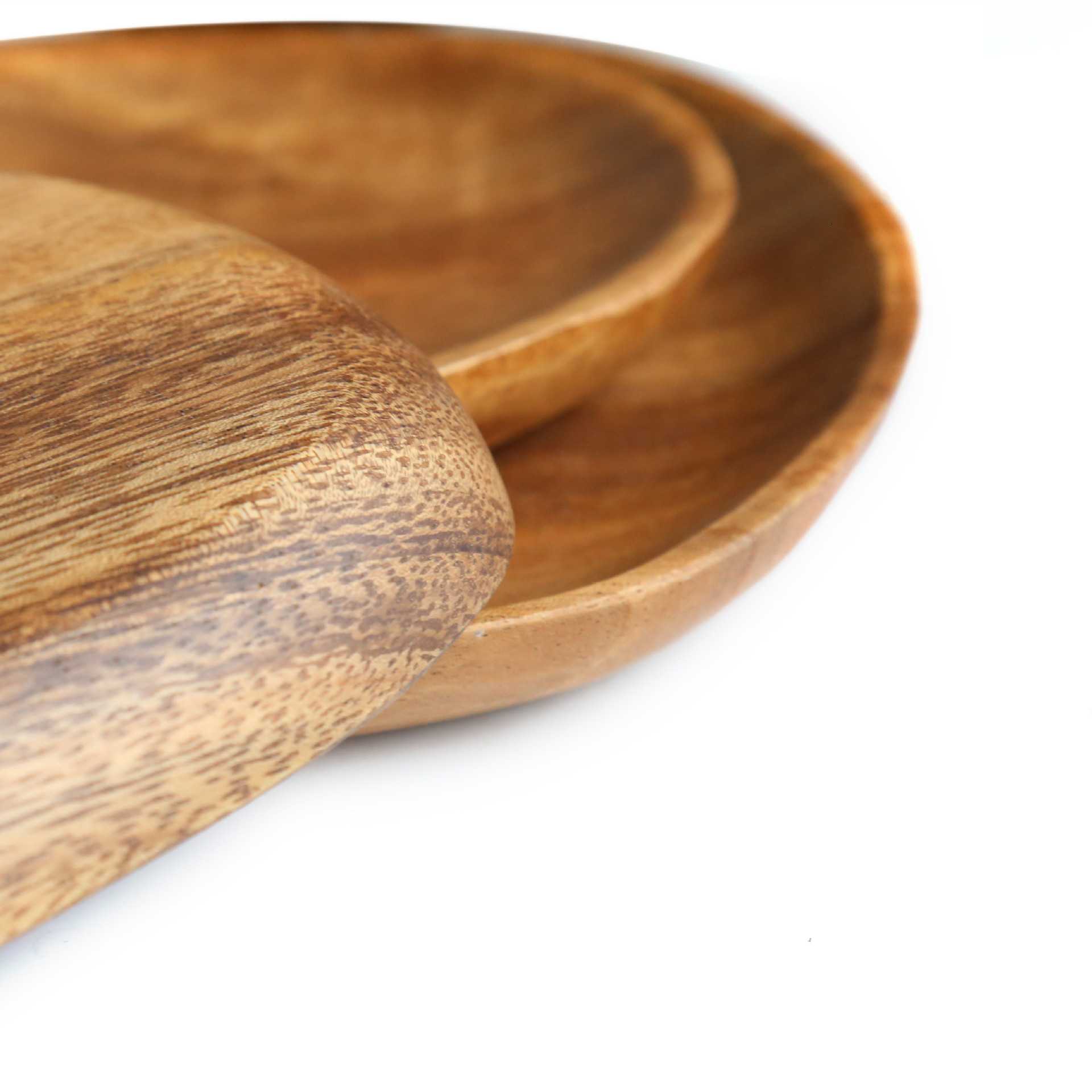 Walnut Acacia Irregular Oval Modelo Moll Plate