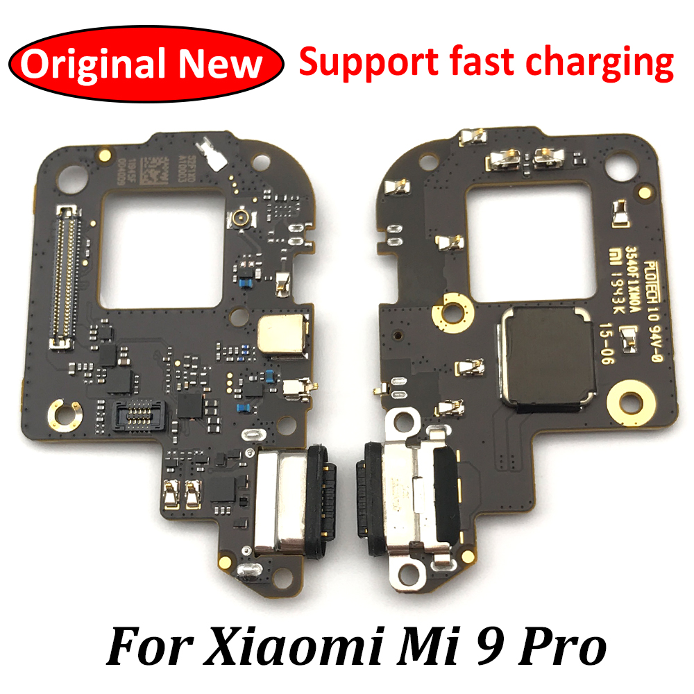 % 100 Orijinal USB Şarj Soketi Bağlantı Noktası Konektör Mikrofon Kart Xiaomi Mi 9 9t 8 Pro / Mi 10t 9 8 Lite / Mix 2 2s