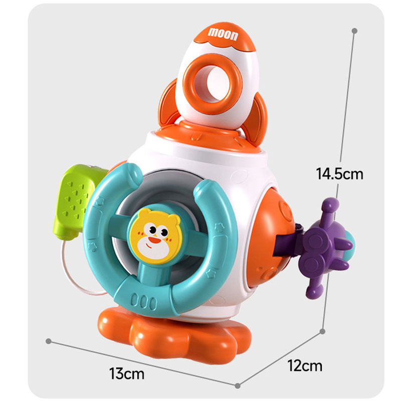 Baby Puzzle Toy Montessori Sensory Tyst upptagen kub som snurrar toppaktivitet Motor Skills Developy Toy i 8-24 månader