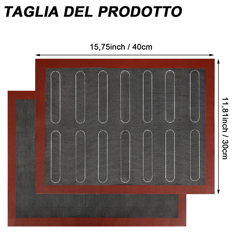 Tapis à pâtisserie en silicone réutilisable