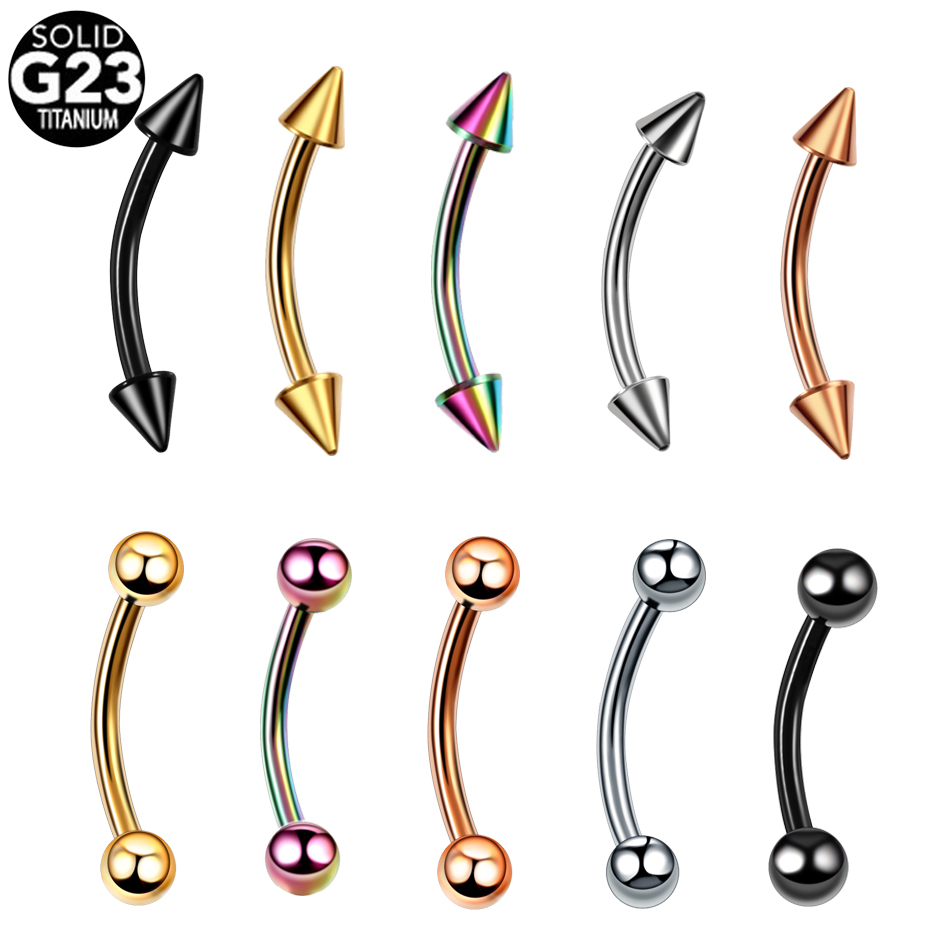 G23 Titan Augenbrauen Banane Piercing Ring gebogener Langhantel Lippenring Snug Daith Helix Rook Ohrknorpel Tragus Körperschmuck