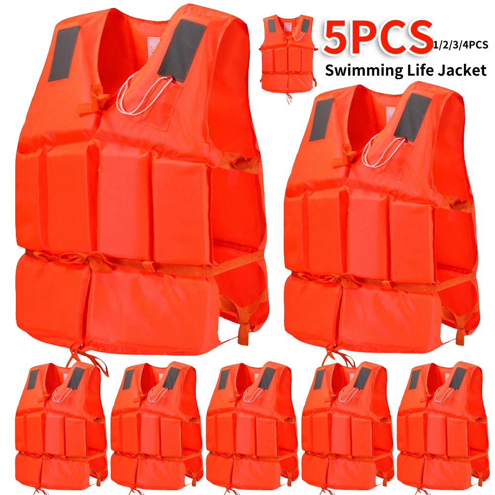 1-5pcs turuncu hayat yeleği yetişkin çocuk can yeleği otomatik şişme yüzme balıkçı ceketi güvenlik yeleği yüzme için sürüklenme