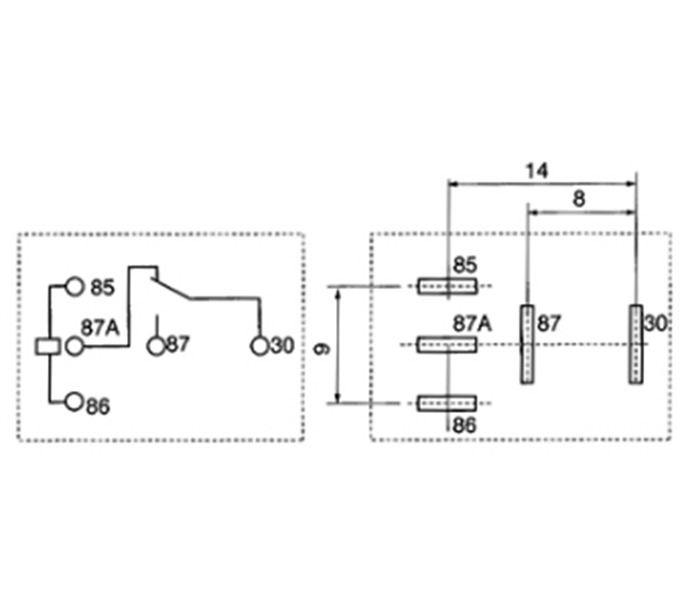 4 broches / 5 broches 30a 12v / 24v Violet Series 4 broches / 5 broches Relay