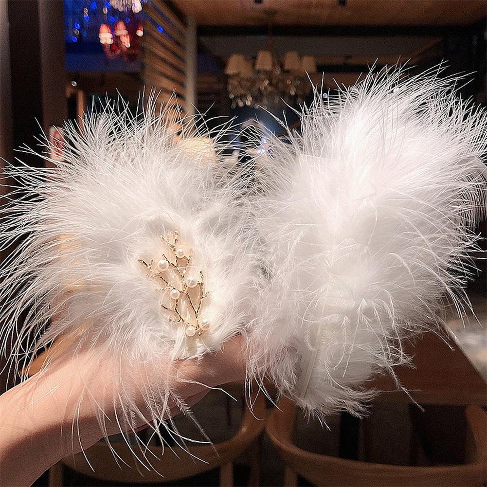 White Feather Clip Wedding Bride Flapper Feather Hairpin Fascinator