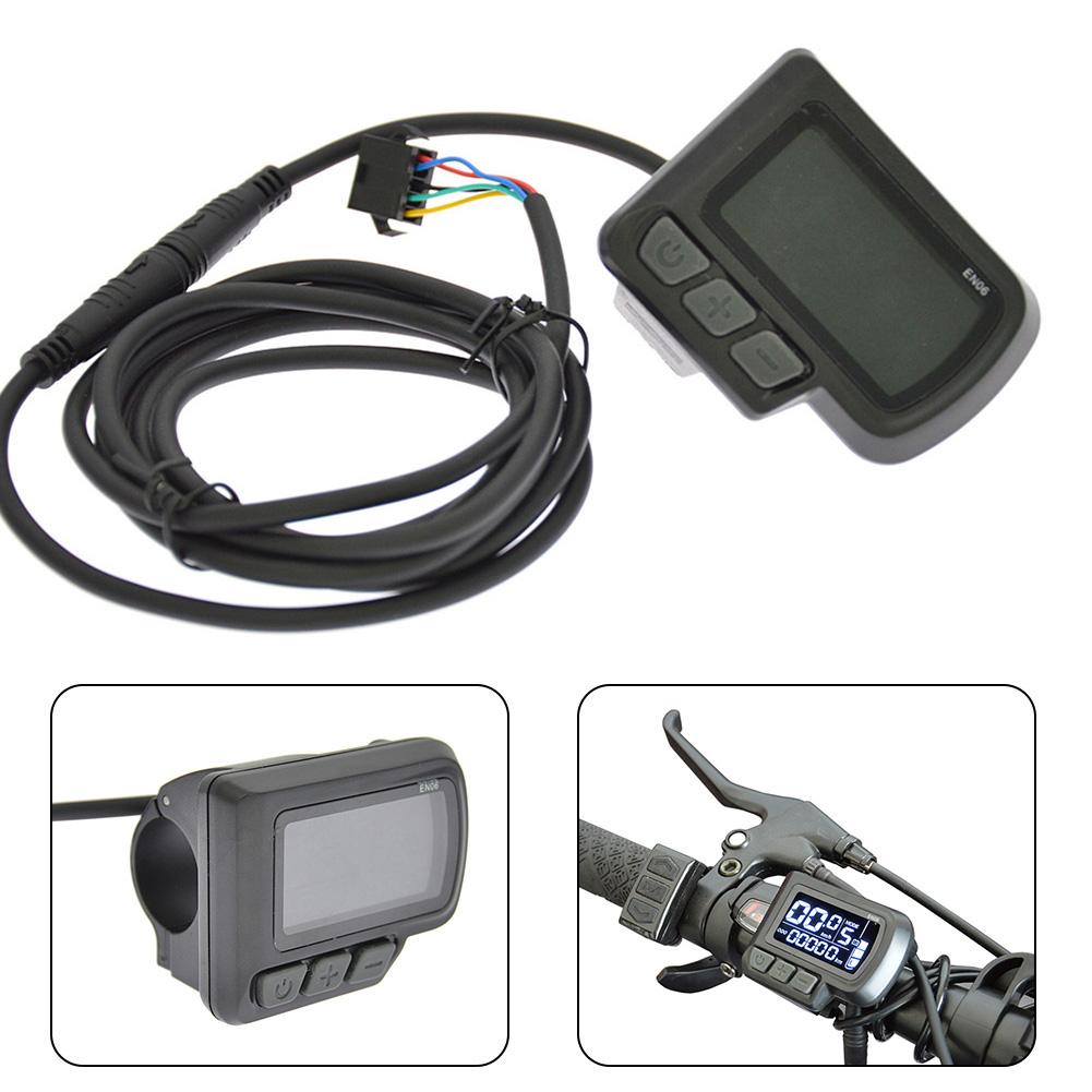 24V 36V 48V Bicicleta elétrica EN06 Exibir instrumento de tela LCD inteligente universal à prova d'água para mountain bike ebike scooter