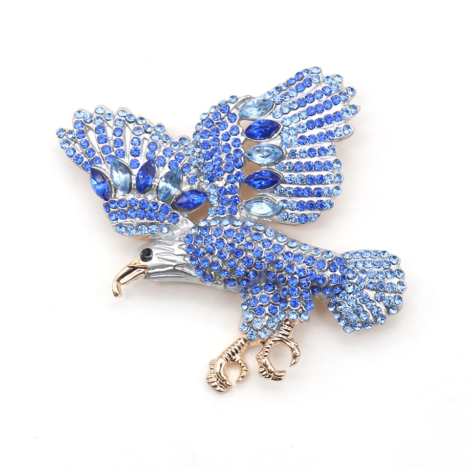 / homme bijoux de bijoux Eagle Pins de forme pour combinaisons Gold Tone Crystal Animal Broches Brooches