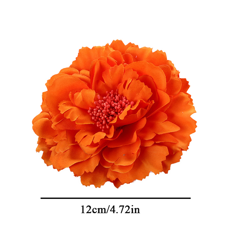 Big Peony Flower Hair Clip Wedding Bridal Brides Texa Prom Party Hairpin Brosch Flower Headwear Hairpin Cloth Diy Clamp Hair Clip