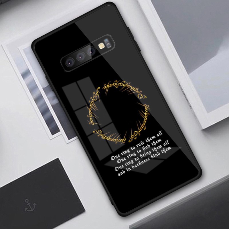 Lord of Rings Luxury Phone Case voor Samung S23 S22 S21 Pro Ultra A13 A33 A53 Opmerking Glass Telefoon Cover Funda