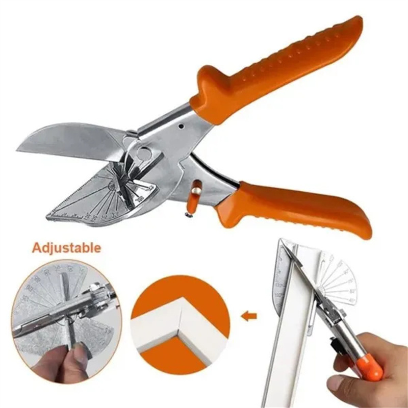 Multi Angle Mitre Siding Duct Cutter Plastic Pipe Hose Scissor 45-135 Degree Adjustable Angle Siding Duct Cutter Trimming Tools