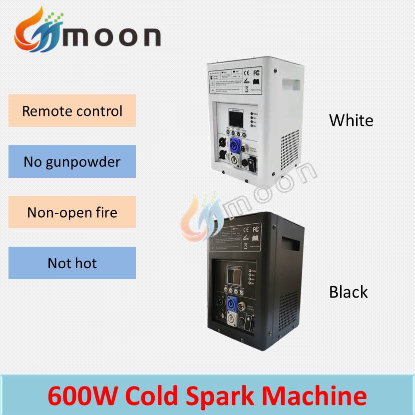 Pas de taxe Ti Powder 600W Machine d'éclaturation froide avec machine à feu à froid LCD Cold-LCD DMX DMX Machine d'étincelle à froid à distance