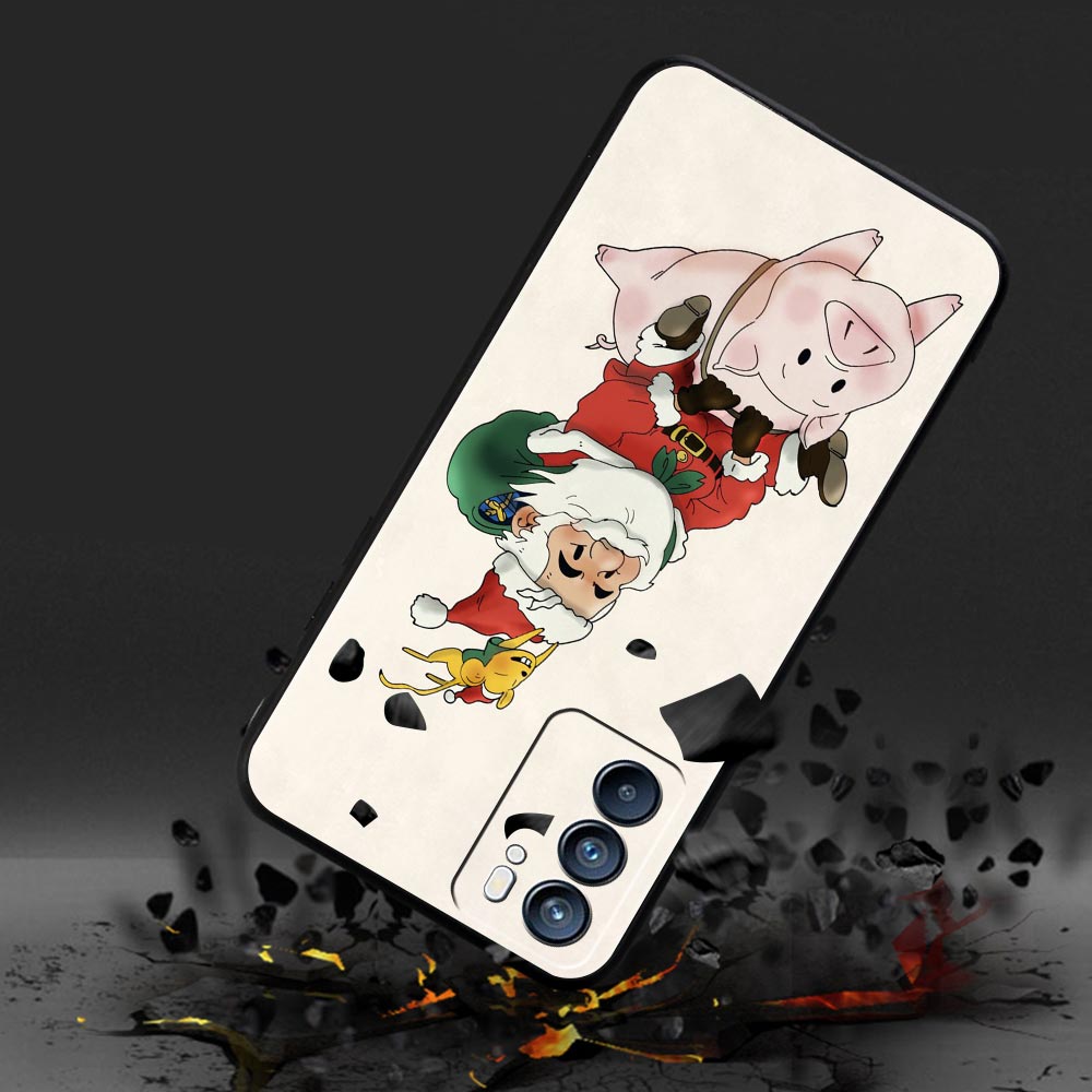 Jul nyårstelefonfodral för Oppo A54 A53 A52 A16 A15 A74 A9 2020 A76 A95 A12 Reno7 SE Reno6 Z Hitta x5 Pro 5G -telefonomslag