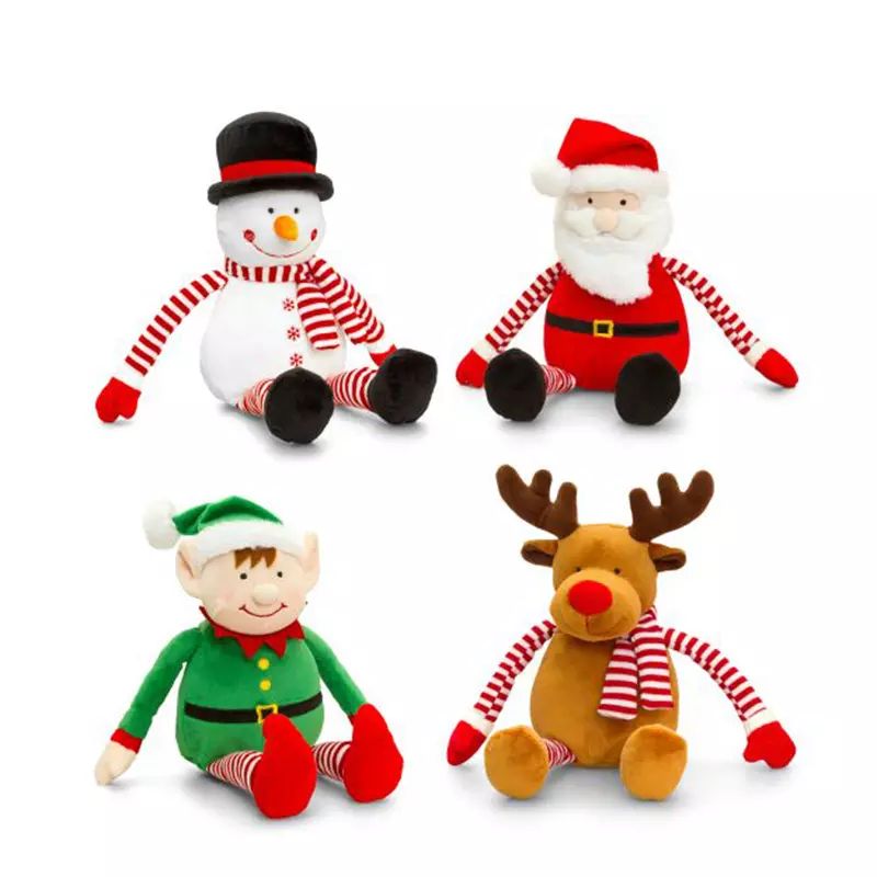Christmas Decoration Reindeer Santa Claus Elves Customized Plush Toys