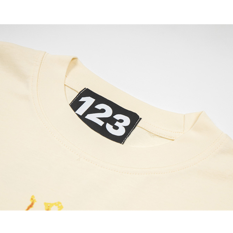 High Street Übergroße Aprikosen-T-Shirt Männer Frauen beste Qualität Grafikabdruck Kurzärmeles T-Shirt T-Shirt Innen Tag