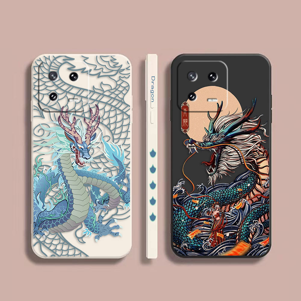 Case For Xiaomi PCOO F3 F4 F5 M3 M4 M5 X3 X4 X5 MIX 3 4 Black Shark 5 GT Pro 4G 5G Case Funda Cqoue Shell China's Mighty Dragon