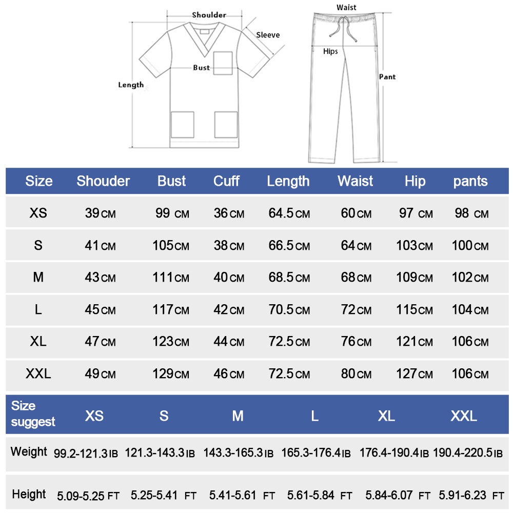 Klinikmantel Medizinische Uniformen Operationssaal Arzt Krankenschwester Peeling Set Soft Chemical Laboratory Arbeitskleidung Unisex Scrub Joggers