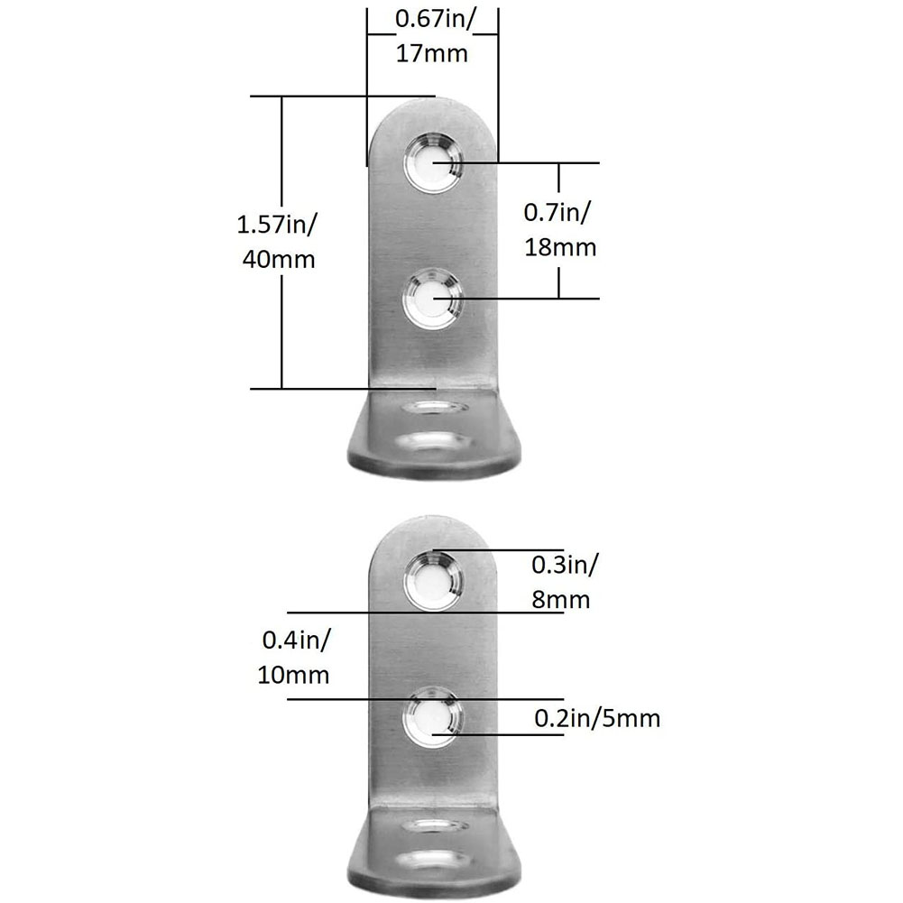 18 stcs l Bracket hoekcombinaties rechthoekbeugels Bevestig 40*40 mm met 72 stks 4*16 mm schroeven hardware voor thuismeubilair